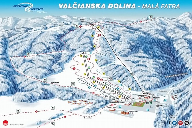 mapa strediska12 SNOWLAND   Valcsai   völgy (Valčianska dolina)